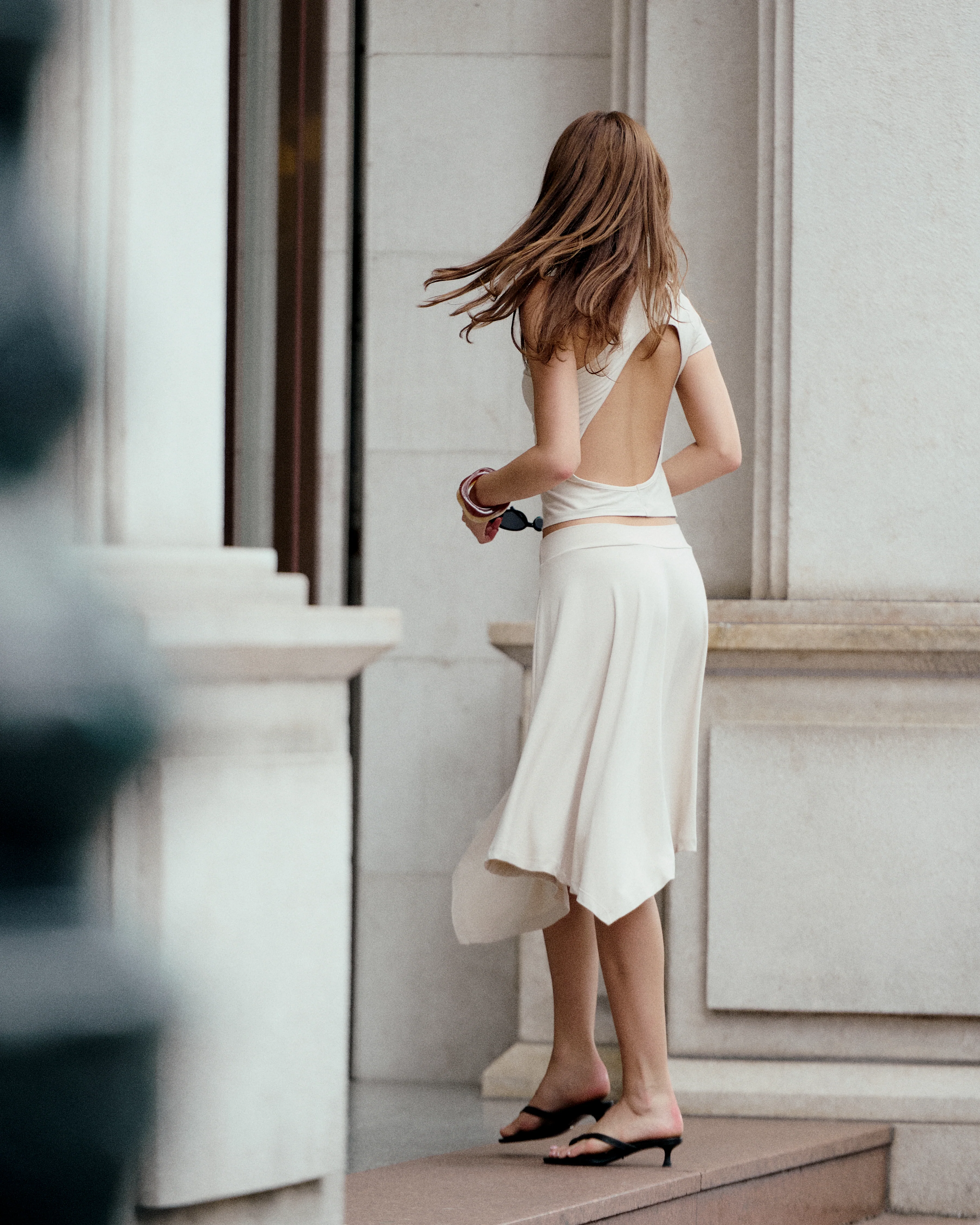 One Shoulder Cut Out Top | Sand